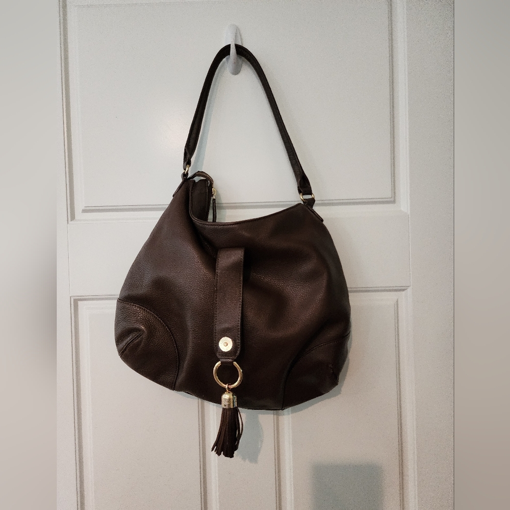 Talbots Handbags Hobo Leather Brown Shoulder Bag